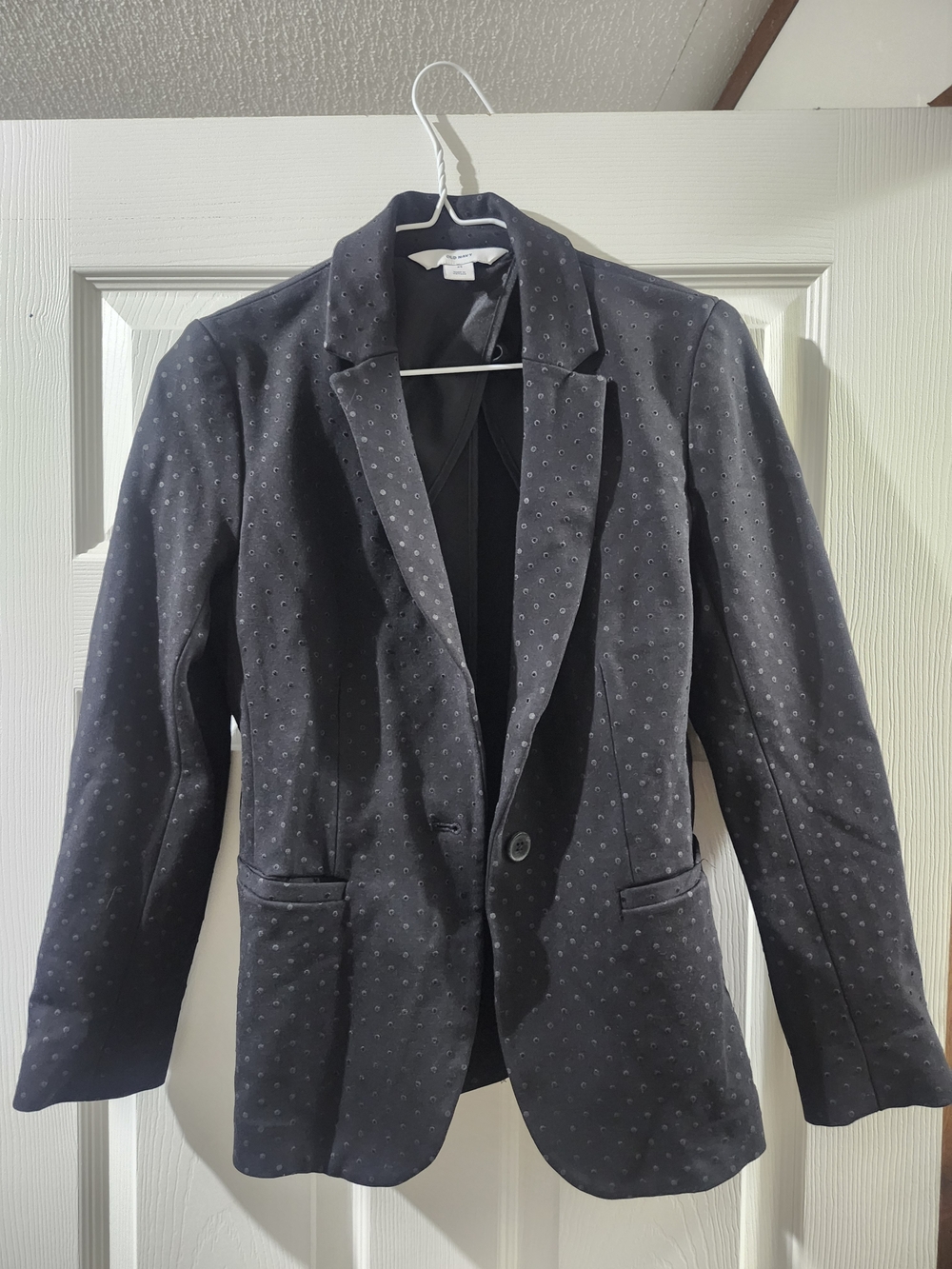 Old Navy Black Dot-Pattern Women's Blazer